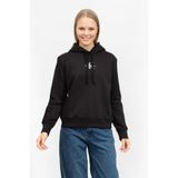 Calvin Klein Jeans Monologo Regular Kadın Siyah Hoodie