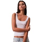 Calvin Klein Jeans monologo scoop nk rib tank top Kadın T-shirt bright white M