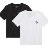Calvin Klein Jeans monologo vnk 2pack tee Kadın T-shirt black/bright white M