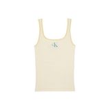 Calvin Klein Jeans Nakışlı Atlet Striped Monologo Scoop Nk Rib Ta, L, 5003342923, Sarı, Kadın