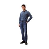 Calvin Klein Jeans Normal Bel Slim Fit Erkek Denim Pantolon Lv04Rb735Gasa Slım Hampton Jean, Mavi, 33/30