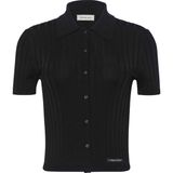 Calvin Klein Jeans Polo Yaka Standart Düz Siyah Kazak Kadın LV047AB304UB1 - XS