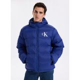 Calvin Klein Jeans Saks - Mavi Erkek Mont LV04RD528GIZ4 Ls Nylon Monogram Puf