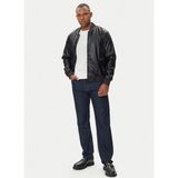 Calvin Klein Jeans Siyah Erkek Bomber Classic Fit Deri Ceket LV04RC407GUB1 Ls Faux Leather Bombe