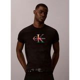 Calvin Klein Jeans Siyah Erkek Classic Fit Baskılı T-Shirt LV04RG835GUB1 Ss 20S Ck PRIDE26 gr - M