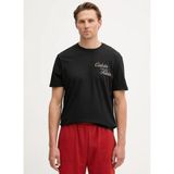 Calvin Klein Jeans Siyah Erkek Classic Fit Logo Baskılı T-Shirt LV04RG804GUB1 Ss 30S Eu Calvın Kle