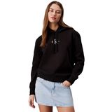 Calvin Klein Jeans Siyah Kadın Kapüşon Yaka Standart Fit Nakışlı Sweatshirt J20J223536BEH 5003173640, Siyah, XS