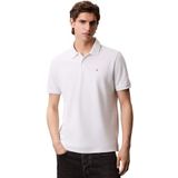 Calvin Klein Jeans ss monogram pique polo Erkek Polo blanc de blanc M