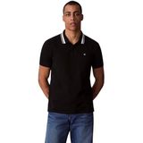 Calvin Klein Jeans ss monogram pique tipped polo Erkek T-shirt black XL