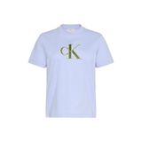 Calvin Klein Jeans Standart Fit Baskılı T-Shirt Hero Ss Classic Monologo Cneck T, M, 5003342882, Mavi, Kadın