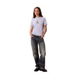 Calvin Klein Jeans Standart Fit Baskılı T-Shirt Hero Ss Classic Monologo Cneck T, XS, 5003342882, Mavi, Kadın