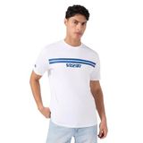 Calvin Klein Jeans T-Shirt SS 20S 5AM CK RACER, L, 5003340187, Beyaz, Erkek