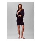 Calvin Klein Jeans Yüksek Bel Düz Kısa Etek MICROCABLE MINI SKIRT, XS, 5003342952, Lacivert, Kadın
