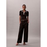 Calvin Klein Jeans Yüksek Bel Straight Pantolon, M, 5003297917, Siyah, Kadın