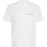 Calvin Klein Jeans Yuvarlak Yaka Baskılı Beyaz Kadın T-Shirt Ss Classıc Graphıc Tee