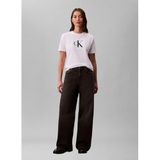 Calvin Klein Jeans Yuvarlak Yaka Baskılı T-Shirt, S, 5003342934, Beyaz, Kadın