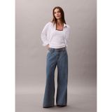 Calvin Klein Jeans Yuvarlak Yaka Düz Beyaz Kadın Atlet LV047D300GYAA