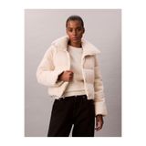 Calvin Klein Kadife Mont, M, LV044D527GPAS, Gri, Kadın