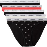 Calvin Klein Kadın 5'li paket külot bikini şeklinde düşük bel iç çamaşırı, Pembe (Siyah/Siyah/Kar Isıtıcı/ Punch P), L