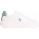 Calvin Klein Kadın Bağcıklı Rahat Taban Logo Detaylı Deri Günlük Beyaz Sneaker YW0YW01947-05X