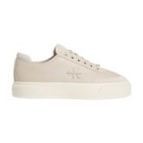 Calvin Klein Kadın Basket Cups Laceup Deri Sneaker - Bej