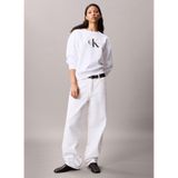 Calvin Klein Kadın Beyaz Sweatshirt, L Beden