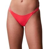 Calvin Klein Kadın Bikini Lv00q61206 Mayo (1'li Paket), Pembe (Punch Pink), S