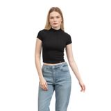 Calvin Klein Kadın Bisiklet Yaka T-Shirt, Siyah, XL