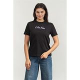 Calvin Klein Kadın Bisiklet Yaka T-Shirt Siyah