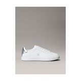 Calvin Klein Kadın Brooke Leather Gümüş Detaylı Sneaker - Beyaz