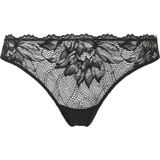 CALVIN KLEIN Kadın Calvin Klein İmzalı Elastik Bel Bantlı Dantel Süslemeli Mikrofiber Jarseli Yüksek Belli Siyah Külot 000QF6397E-UB1 M