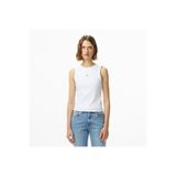 Calvin Klein Kadın Calvin Klein Logolu Organik Pamuklu Bisiklet Yakalı Kısa Kollu Beyaz T-Shirt LV04