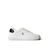 Calvin Klein Kadın Chunky Cupsole RU Patch LTH WN Sneaker - Beyaz, Bright White/Black, 39 EU, numeric_39