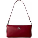 Calvin Klein Kadın Çıkarılabilir Uzun Askılı Ck Logo Detaylı Fermuarlı Kırmızı Omuz Çantası LV04F1220G-XLL