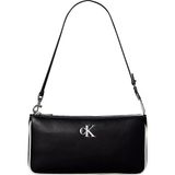 Calvin Klein Kadın Çıkarılabilir Uzun Askılı Ck Logo Detaylı Fermuarlı Siyah Omuz Çantası LV04F1220G-UB1