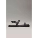 Calvin Klein Kadın Ck Jelly Sandalet, 37, HW0HW02426, Black