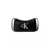 Calvin Klein Kadın Ck Logo Desenli Ayarlanabilir Askılı Fermuarlı Siyah1 Omuz Çantası LV04F1125G-3L2