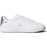 Calvin Klein Kadın Ck Logo Detaylı Düşük Bilekli Deri Beyaz Sneaker HW0HW02846-0K8
