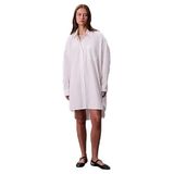 Calvin Klein Kadın Cotton Oversized Mini Shirtdress Elbise Brilliant White XL