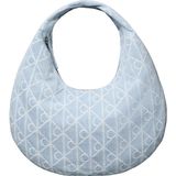 Calvin Klein Kadın Denim Kumaş Kısa Kulp Ck Desen Mavi Omuz Çantası LV04F3591G-YBZ