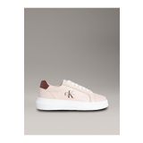 Calvin Klein Kadın Deri Bağlamalı Düz Taban Yuvarlak Burun Ck Desenli Pembe Sneaker YW0YW01872-0JX