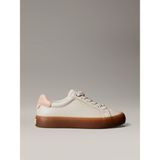 Calvin Klein Kadın Deri Bağlamalı Rahat Taban Ck Yazı Detay Bej Sneaker HW0HW02673-0IV