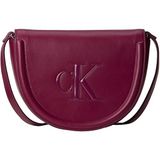 Calvin Klein Kadın Deri Uzun Ayarlanabilir Sap Ck Yazı Desenli Fuşya Omuz Çantası LV04F3221G-Z1K