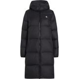 Calvin Klein Kadın Down Long Puffer Mont, Kapüşonlu, Fermuarlı, Siyah, S Beden