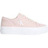 Calvin Klein Kadın Düşük Üst Vulkanize Flatform Spor Ayakkabı, Bej Fısıltı Pembe, 5 UK
