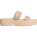 Calvin Klein Kadın düz form SNDL dokuma Hw0hw02878 düz sandalet, Gri (Grey Nomad), 39 EU