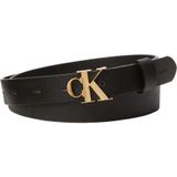 Calvin Klein Kadın Facet Ck Buckle Pebble Strap 25m Lv04f7060g Kemer (1'li Paket), 90