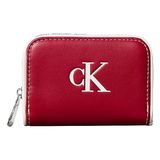 Calvin Klein Kadın Fermuar Iç Cepli Ekstra Kart Bölmeli Deri Kırmızı Cüzdan LV04F1143G-XLL