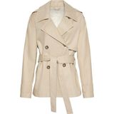Calvin Klein Kadın Kahverengi Calvin Klein Mıd Length Cotton Trench Kadın Açık Kahverengi Trençkot - S