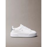 Calvin Klein Kadın Kalın Topuk Deri Bağcıklı Rahat Taban Beyaz Sneaker YW0YW01929-0LC